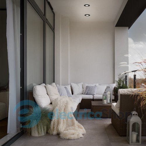 Точковий вбудований світильник Azzardo ROMOLO R IP65 BK AZ5390