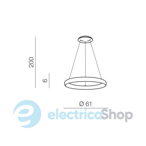Підвісний світильник AZzardo ANTONIO PENDANT 61 CCT CO + REMOTE CONTROL AZ5062