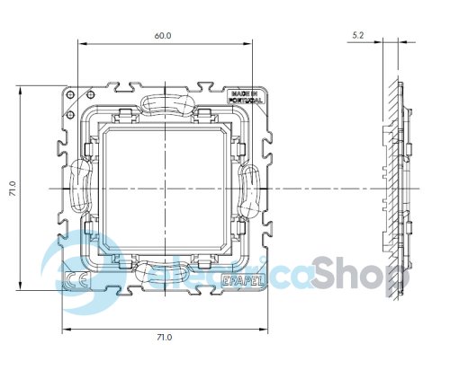 Суппорт для монтажа механизмов MEC Q45 Efapel 42993