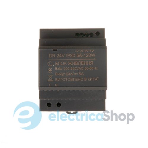 Блок питания AVT для светодиодных лент на DIN-рейку 24V 5А 120W IP20 DR (1021423)