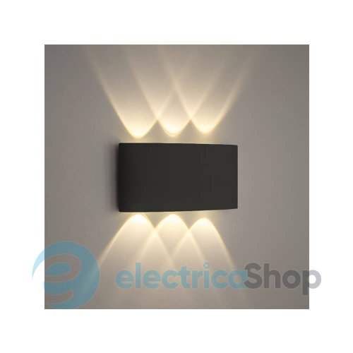 Бра LUMINARIA LINZA SIX 6W R-170 3000K BLACK 180-240V IP54