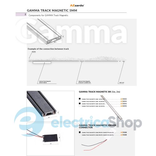Блок питания встроенный AZzardo GAMMA TRACK MAGNETIC 5mm DRIVER INSIDE 100W BK AZ5330