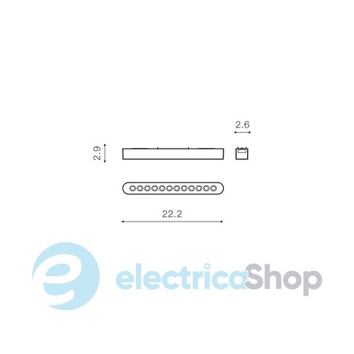 Магнитный трековый светильник AZzardo GAMMA SANGRIA TRACK MAGNETIC POINT 5mm 12W 3000K BK AZ5275