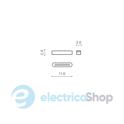 Магнитный трековый светильник AZzardo GAMMA SANGRIA TRACK MAGNETIC POINT 5mm 6W 4000K BK AZ5273
