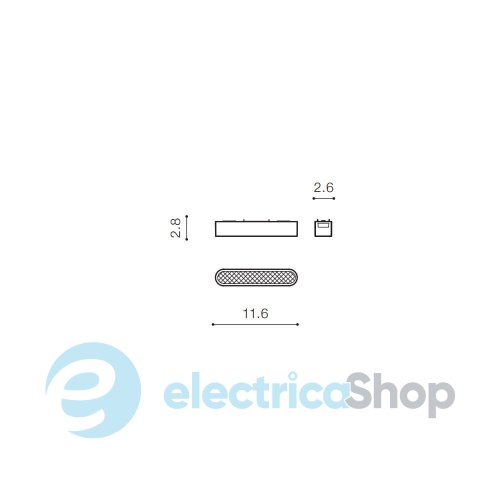 Магнитный трековый светильник AZzardo GAMMA SANGRIA UGR TRACK MAGNETIC 5mm 6W 3000K BK AZ5278