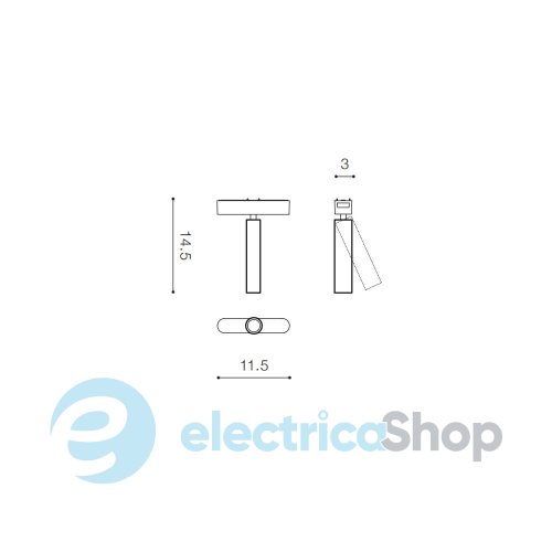 Магнитный трековый светильник AZzardo GAMMA NIKO TRACK MAGNETIC 5mm 7W 3000K BK AZ5284