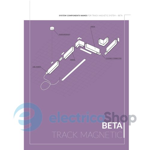 Шинопровод AZzardo BETA TRACK MAGNETIC57 230V 1m BK 1 фаза AZ5139