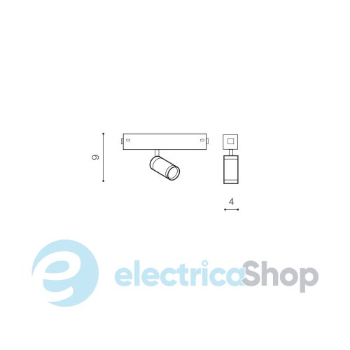 Магнитный трековый светильник AZzardo BETA OPTICA 230V TRACK MAGNETIC 7W 3000K BK AZ5195