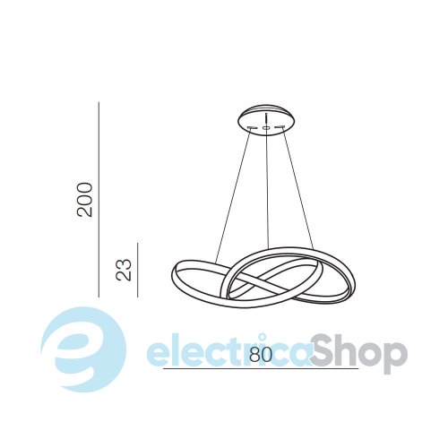 Підвісний світильник AZzardo INFINITY 80 CCT GO + REMOTE CONTROL AZ5097