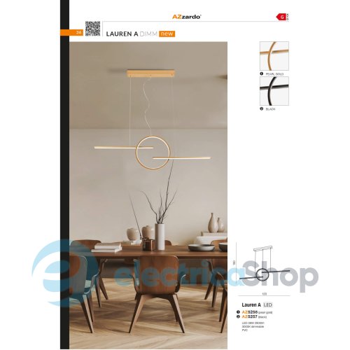 Підвісний світильник AZzardo LAUREN A LED GO AZ5258