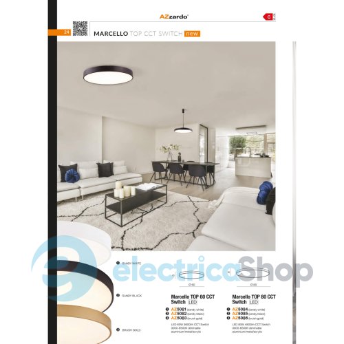 Стельовий світильник Azzardo MARCELLO TOP 60 CCT SWITCH BK AZ5082