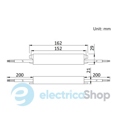 Блок питания 12V 20Вт IP67 JINBO JLV-12020KA герметичный, алюминиевый корпус (12867)