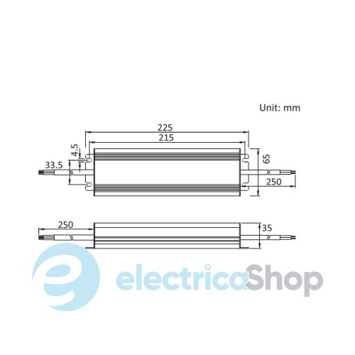 Блок питания 12V 200Вт IP67 JINBO JLV-12200KA-L герметичный, алюминиевый корпус (19030)
