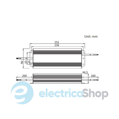 Блок питания 12V 250Вт IP67 JINBO JLV-12250KA герметичный, алюминиевый корпус (9006)