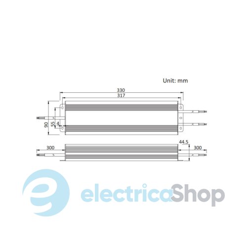 Блок питания 12V 300Вт IP67 JINBO JLV-12300KA герметичный, алюминиевый корпус (10729)