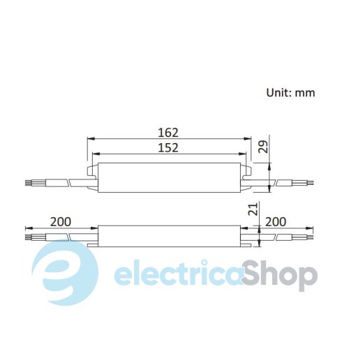 Блок питания 24V 30Вт IP67 JINBO JLV-24030KA-W герметичный, алюминиевый корпус (18609)