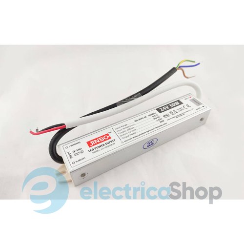Блок питания 24V 30Вт IP67 JINBO JLV-24030KA-W герметичный, алюминиевый корпус (18609)