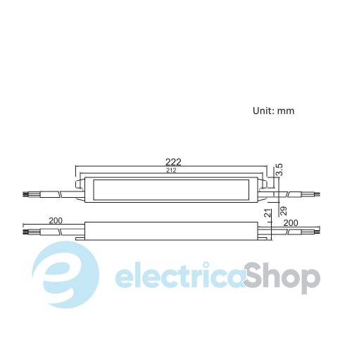 Блок питания 24V 60Вт IP67 JINBO JLV-24060KA-W герметичный, алюминиевый корпус (17709)