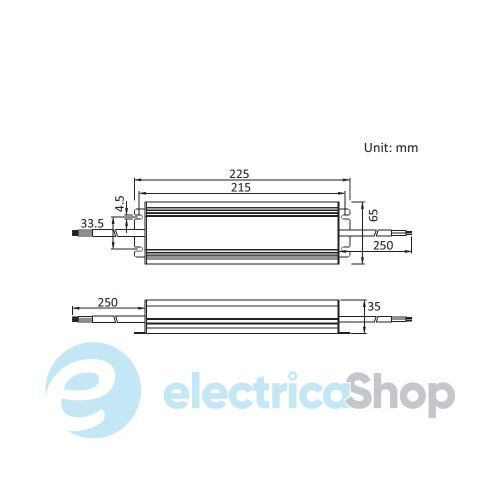 Блок питания 24V 200Вт IP67 JINBO JLV-24200KA-L герметичный, алюминиевый корпус (18757)