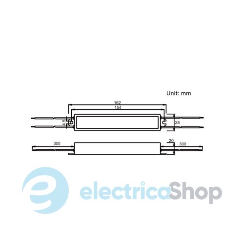 Блок питания 12V 18Вт IP67 JINBO JLV-12018PA герметичный, пластиковый корпус (17431)