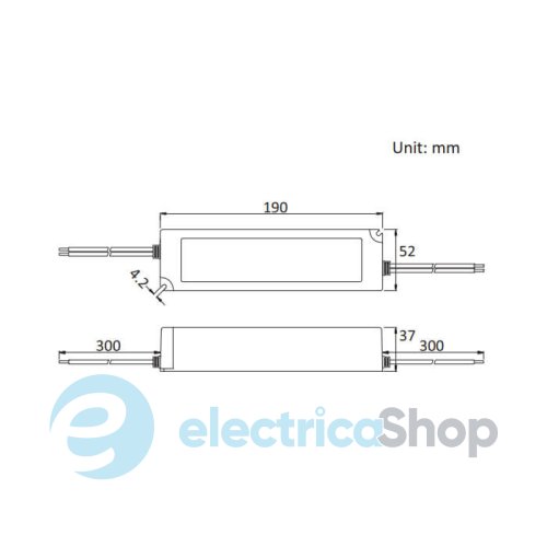 Блок питания 12V 100Вт IP67 JINBO JLV-12100PA герметичный, пластиковый корпус (13230)