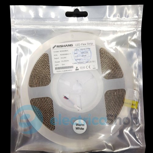 Лента светодиодная RISHANG 2014-308-IP20-NW-10-24 RD00X8VC-T 4000K CRI90 (10925) SMD