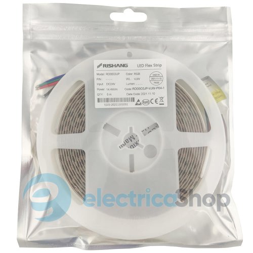 Лента cветодиодная 120 Led/m RGB 24V, 12.9Вт, IP20 RISHANG 3838-120-IP20-RGB-10-24 RD00C0JP (17783) RGB цвета