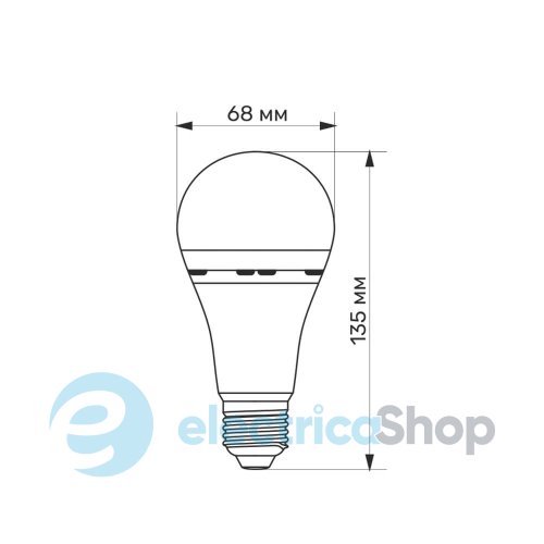 LED лампа аккумуляторна TITANUM A68 10W E27 4000K 220V