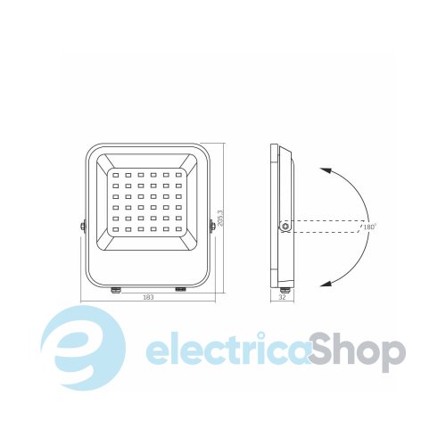 LED прожектор VIDEX 50W RGB 220V (VL-F3-50-RGB)