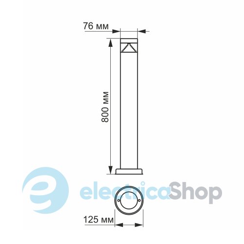 Парковий стовпчик VIDEX LED AR05 IP54 3W 2700K 80 см (VL-AR05-03082S) 26562