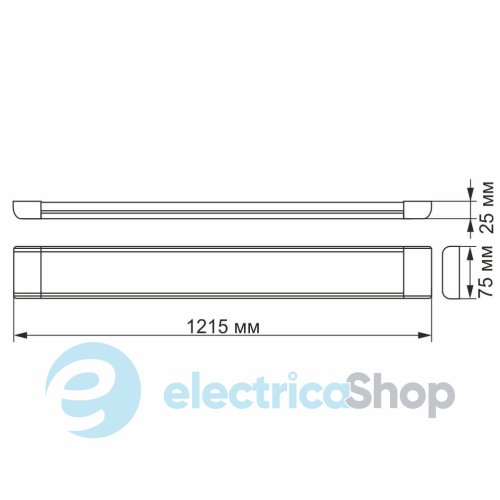 LED светильник линейный VIDEX 54W 1,2М 5000K