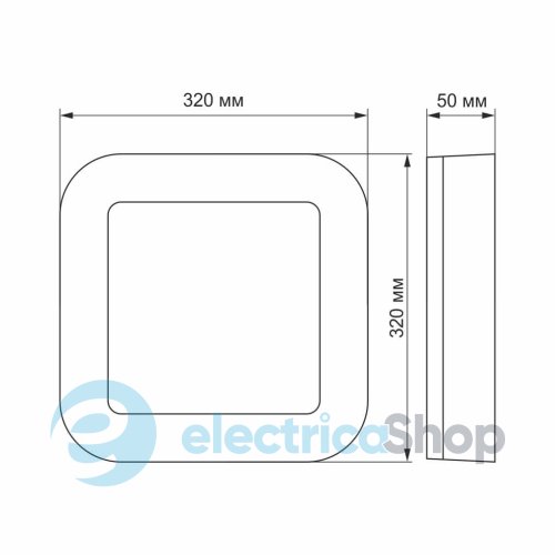 LED светильник ART IP65 квадратный VIDEX 30W 5000K