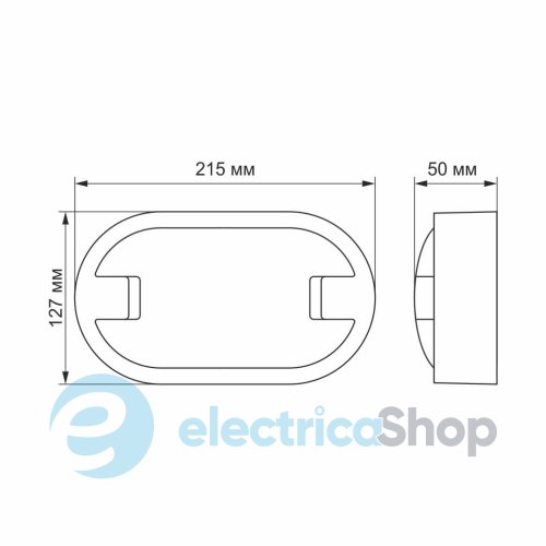 LED світильник IP65 овальний VIDEX 15W 5000K сірий VL-BH12O-155
