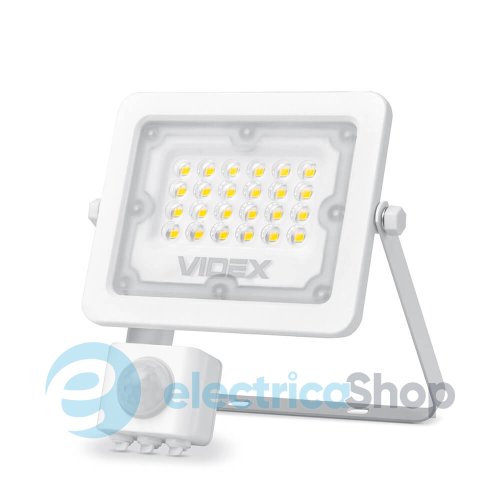 LED прожектор VIDEX F2e 10W 5000K с датчиком движения и освещенности