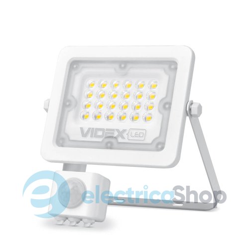 LED прожектор VIDEX F2e 20W 5000K VL-F2e205W-S 26264 з датчиком руху та освітленості
