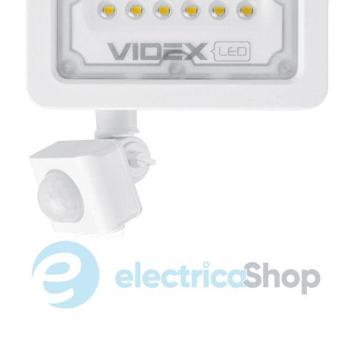 LED прожектор VIDEX F2e 20W 5000K VL-F2e205W-S 26264 з датчиком руху та освітленості