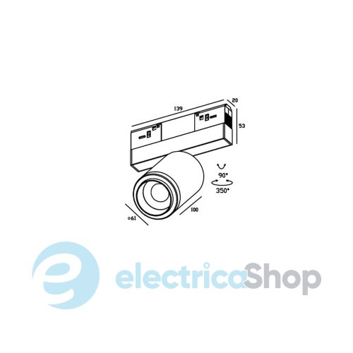 Светильник для магнитных систем Skarlat NEO RGD2028 12W BK 4000K