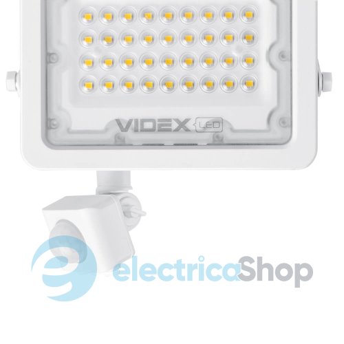 LED прожектор VIDEX F2e 30W 5000K VL-F2e305W-S 26265 з датчиком руху та освітленості