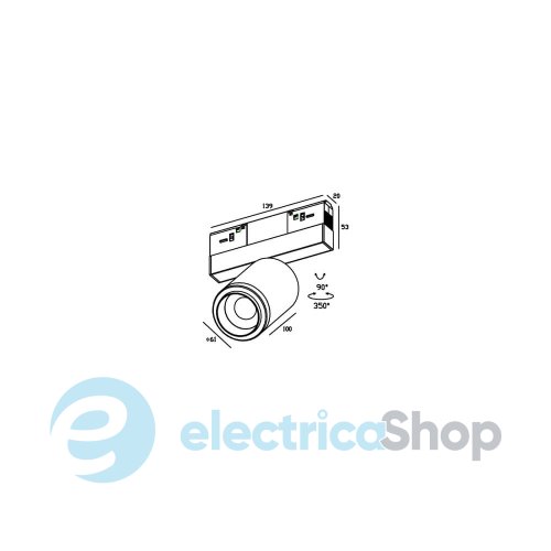 Светильник для магнитных систем Skarlat NEO RGD2028 12W BK+SL 4000K