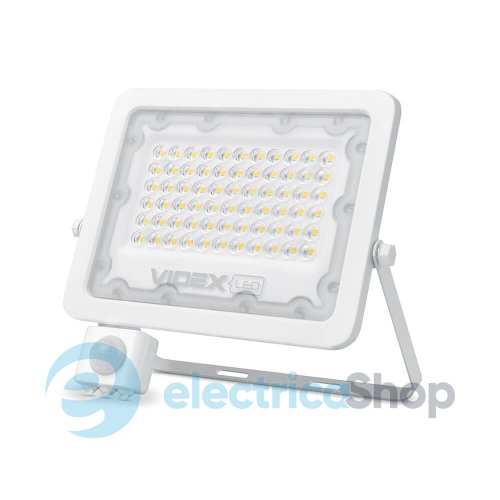 LED прожектор VIDEX F2e 50W 5000K VL-F2e505W-S 26266 з датчиком руху та освітленості