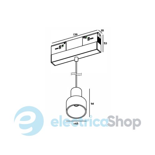 Светильник для магнитных систем Skarlat ONI RGD2032 5W BK+RGD 3000K