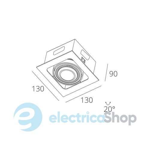 Точечный встраиваемый светильник Skarlat SUIL RGL7115-1 1х12W WH+BK 3000K