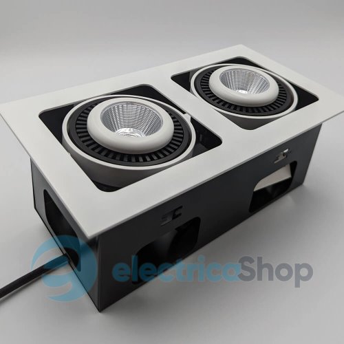 Точечный встраиваемый светильник Skarlat SUIL RGL7115-2 2х12W WH+BK 3000K