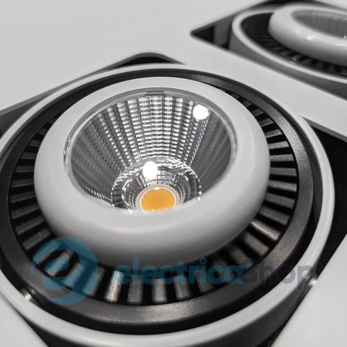 Точечный встраиваемый светильник Skarlat SUIL RGL7115-2 2х12W WH+BK 3000K