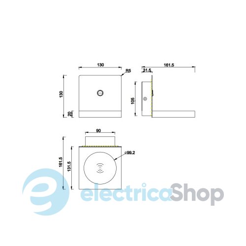 Настенный светильник Mantra ZANZIBAR 6755 LED 3W 3000K Wireless Charging