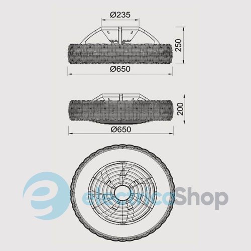 Люстра-вентилятор Mantra KILIMANJARO LED CEILING 70W FAN 35W 7811