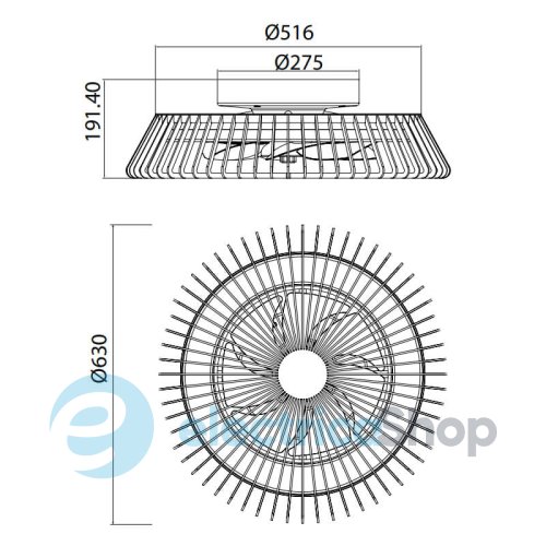 Люстра-вентилятор Mantra HIMALAYA LED CEILING 70W FAN 35W 7128