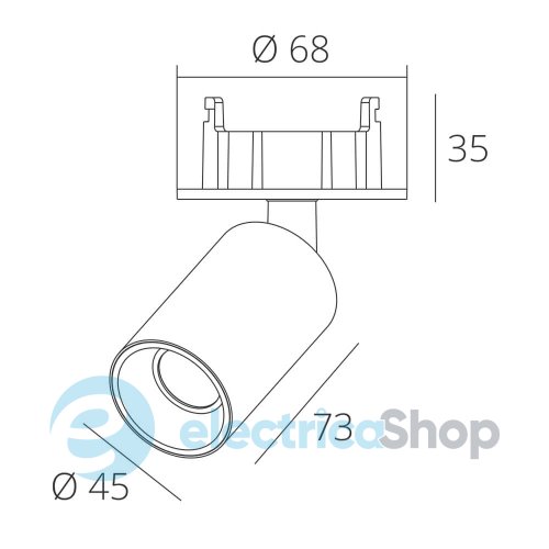 Встраиваемый светильник Skarlat REM RSL74077 7W WH+BK 3000K