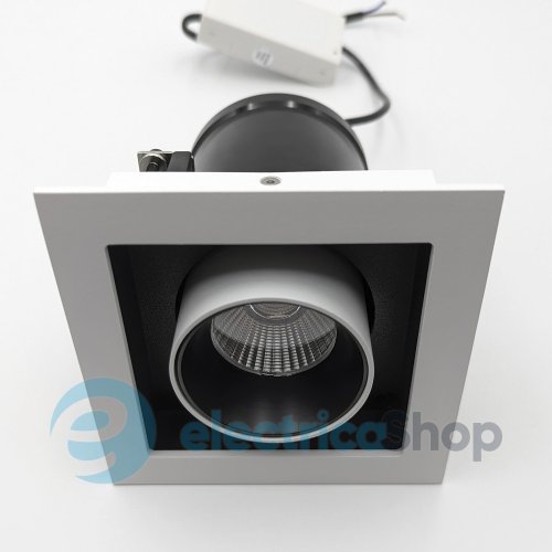 Встраиваемый светильник Skarlat BLIS RGL7117-1 1х12W WH+BK 4000K