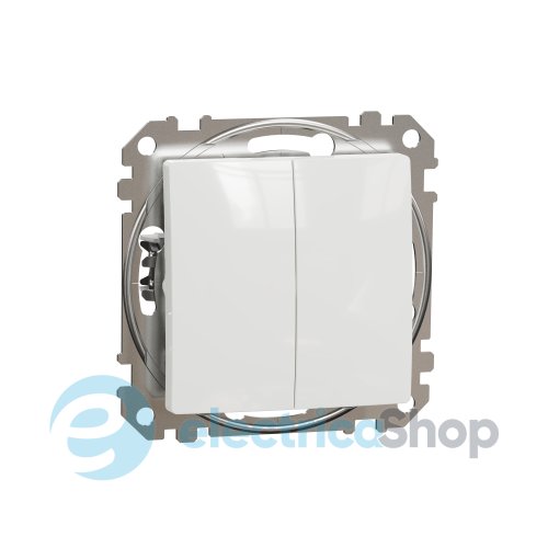 Вимикач кнопковий 2-кл. для серії Sedna Design Schneider Electric SDD111118 білий